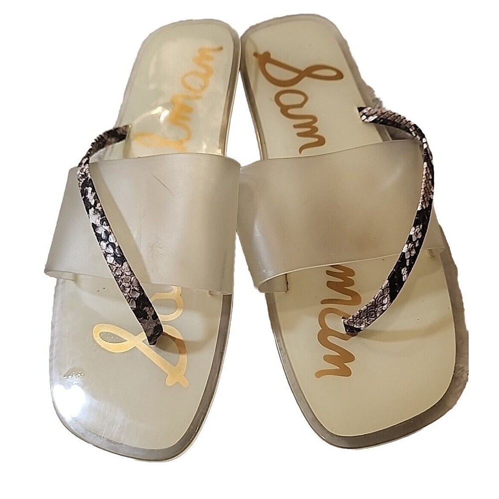 Sam Edelman Womens Sandals Slides Shoes Semi-Opaque Transparent US Size‎ 7 M